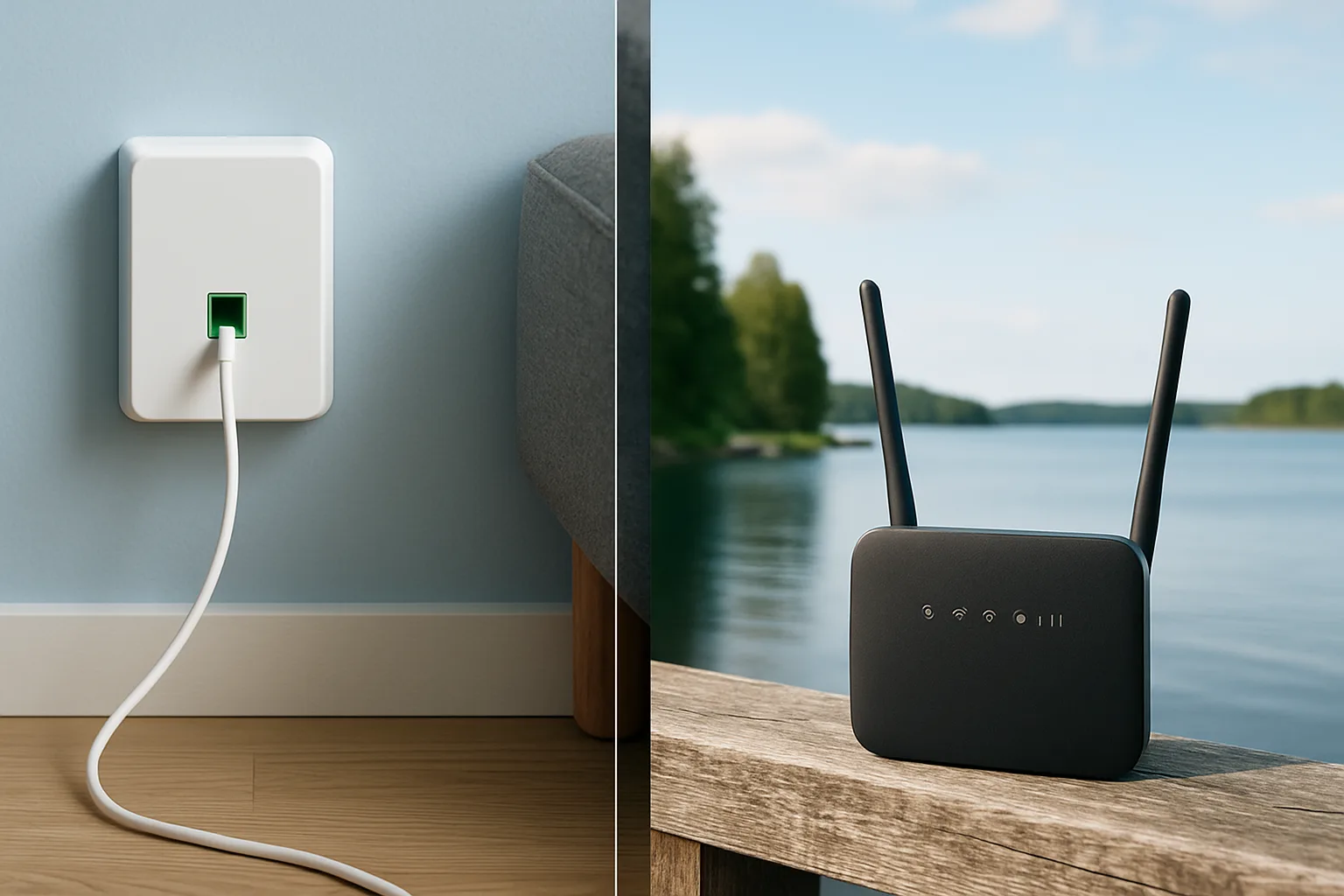 Fiber eller mobilt bredband